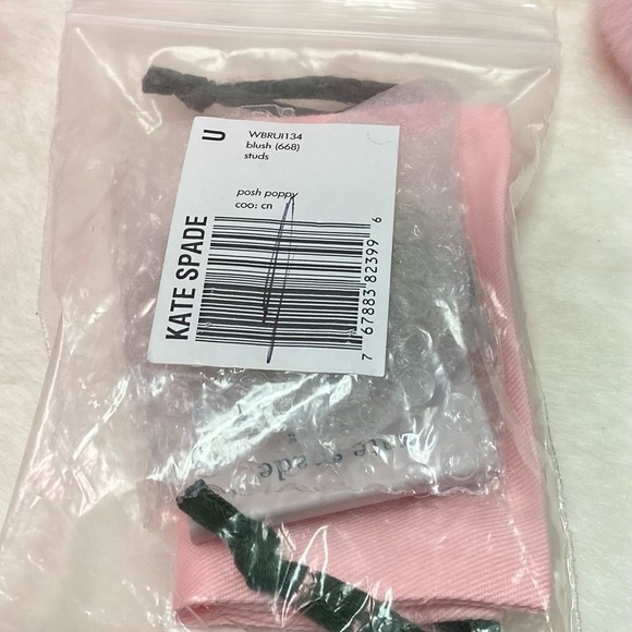 NWT KATE SPADE ♠️ POSH POPPY STATEMENT EARRINGS IN BLUSH - Picture 9 of 11